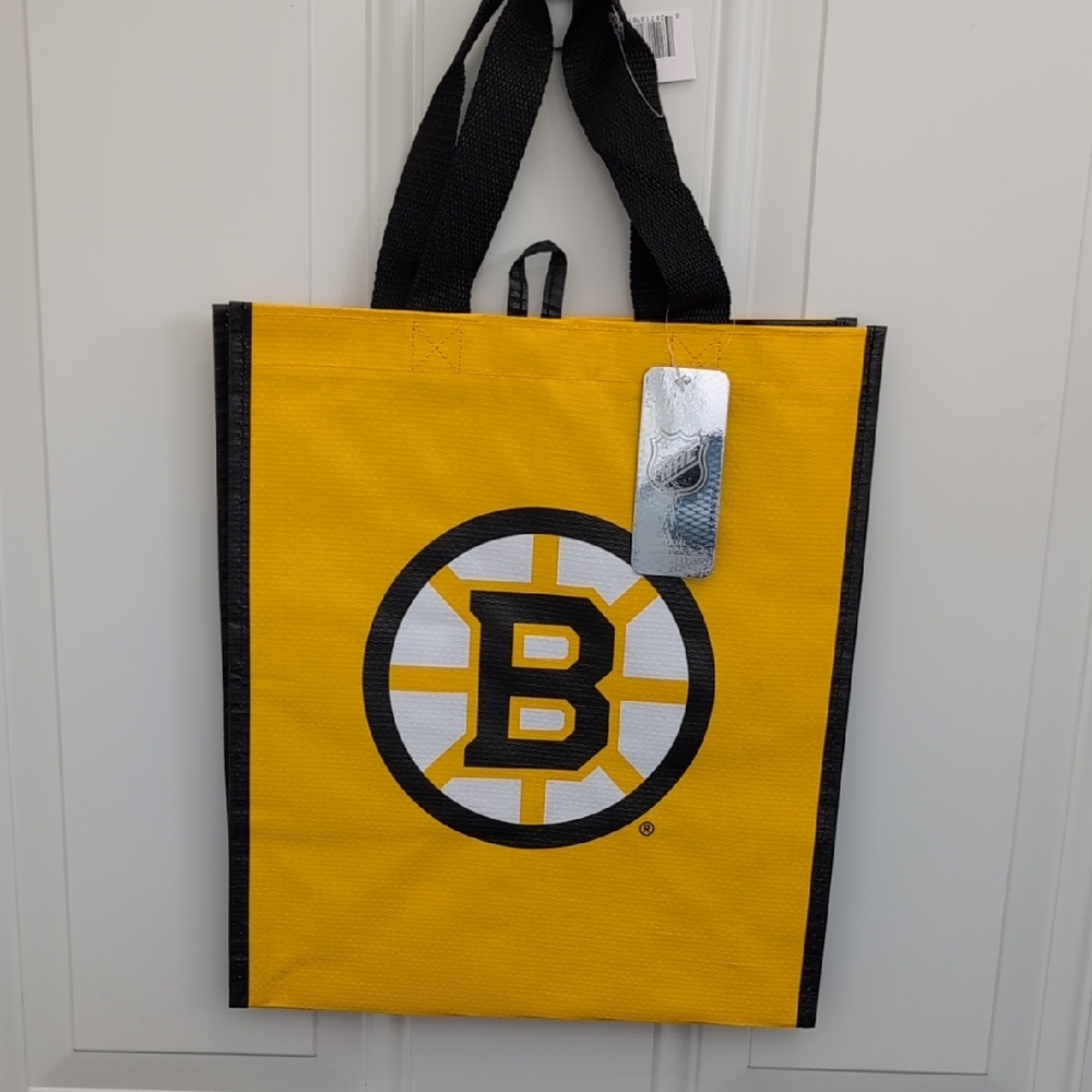 Boston Bruins Yellow and Black Reusable Bag with Iconic Logo